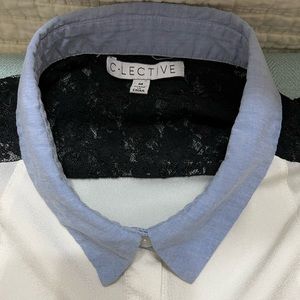 C. Lective Button Down Oversized Dress Shirt